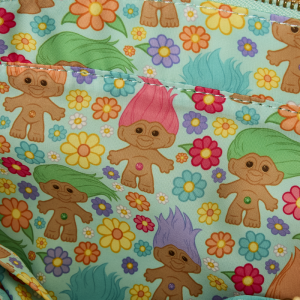 Classic Trolls Plush Glitter Tote Crossbody Bag with Coin Bag
