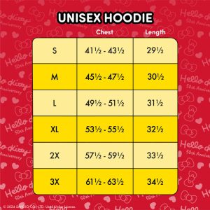 Sanrio Hello Kitty 50th Anniversary Color Block Unisex Hoodie