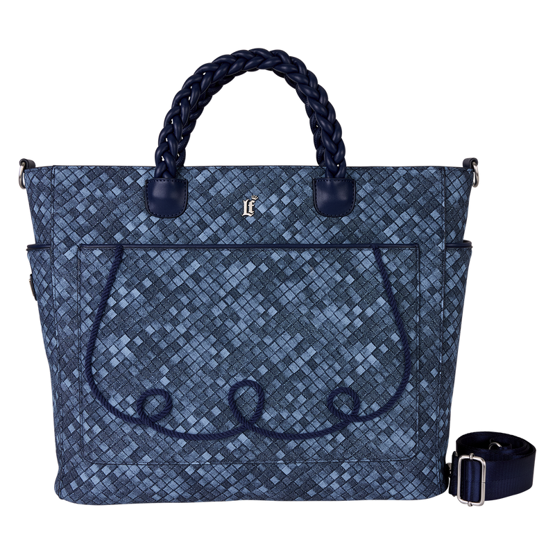 Loungefly Faux Denim Convertible Backpack & Tote Crossbody Bag