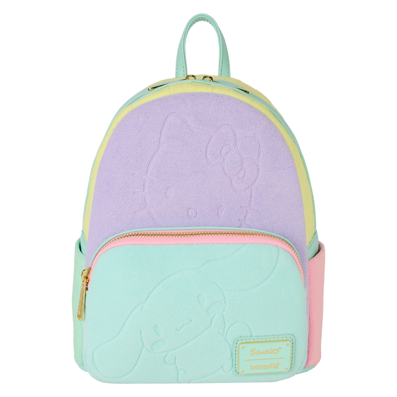 SDCC Limited Edition Hello Kitty & Friends Color Block Terry Cloth Mini Backpack
