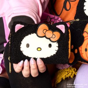Sanrio Exclusive Hello Kitty Costume Sherpa Glow Zip Around Wallet