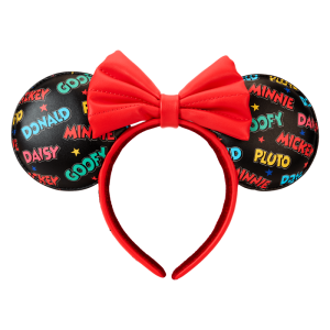 Mickey & Friends Classic All-Over Print Mini Backpack With Ear Headband