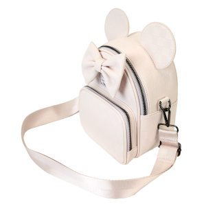 Minnie Mouse Checkered Texture Convertible Mini Backpack & Crossbody Bag