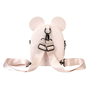 Minnie Mouse Checkered Texture Convertible Mini Backpack & Crossbody Bag
