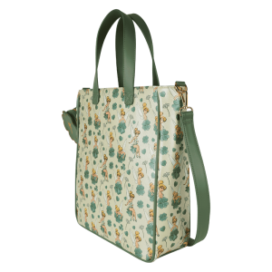 Peter Pan Tinker Bell Clover All-Over Print Tote Crossbody Bag With Coin Bag