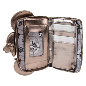 D23 Limited Edition Steamboat Willie Platinum Minnie Mouse Zip Around Wallet