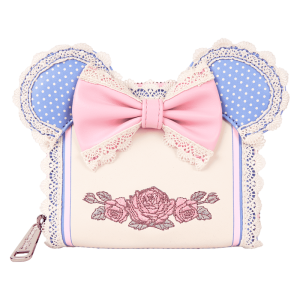 Minnie Mouse Floral and Lace Zip Around Wallet