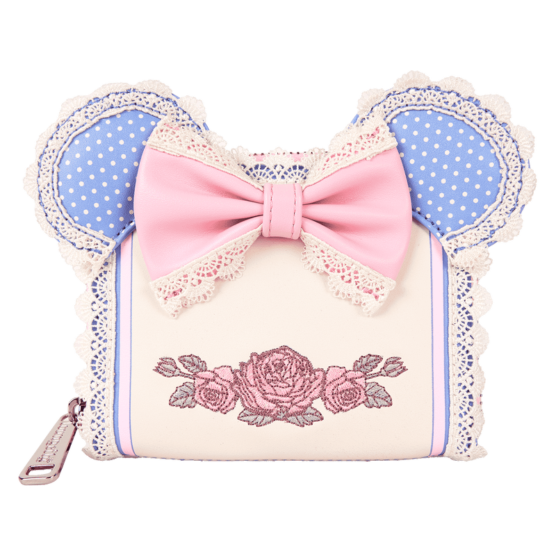 Minnie Mouse Floral and Lace Zip Around Wallet