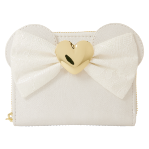 Minnie Mouse Iridescent Lace Wedding Zip Around Wallet