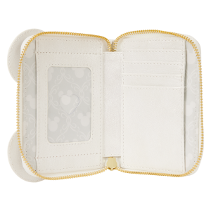 Minnie Mouse Iridescent Lace Wedding Zip Around Wallet
